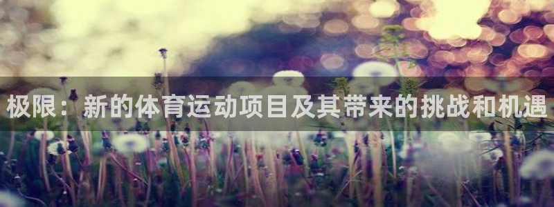 JJB竞技宝官网下载平台是正规平台吗知乎:极限:新的体育运动